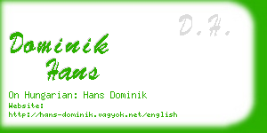 dominik hans business card